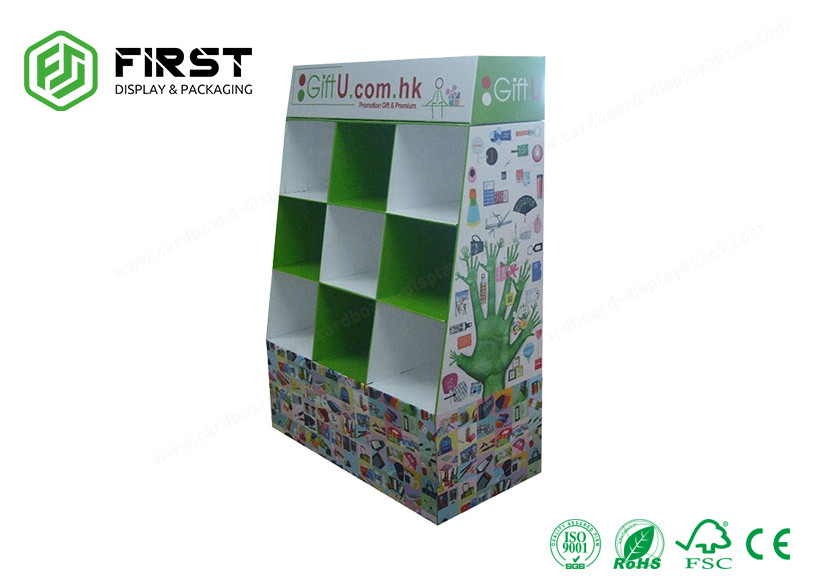 OEM / ODM Printing POP Promotional Corrugated Folding Cardboard Paper Display Rack